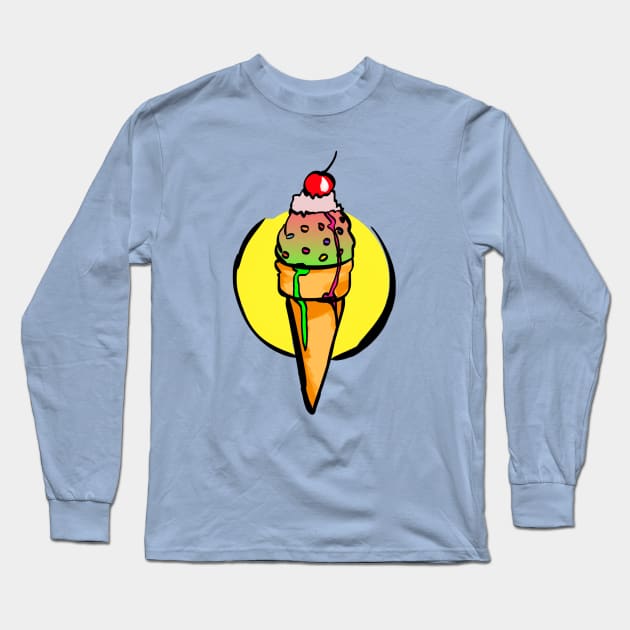 Ice Cream Long Sleeve T-Shirt by @akaluciarts